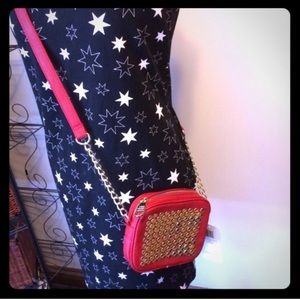 Steve Madden Studded Crossbody Red & Gold NWT